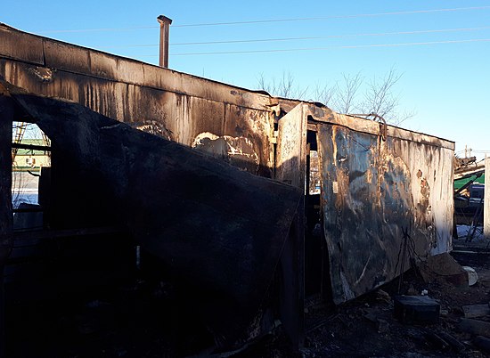 Ночью в Волгограде сгорели два вагончика