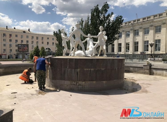 В ближайшее время на Привокзальной площади Волгограда заработает обновленный фонтан «Детский хоровод»