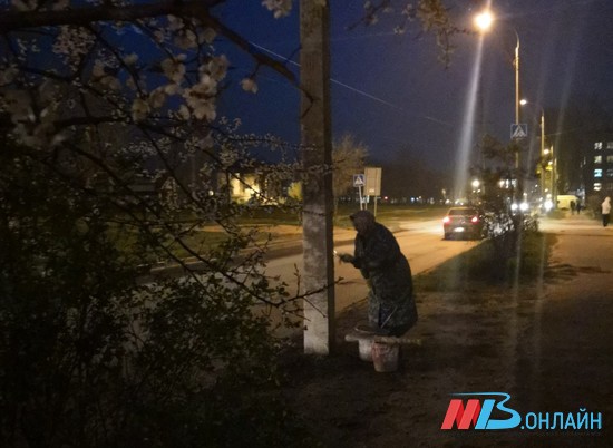 В Жилгородке женщина решила побелить столбы на ночь глядя