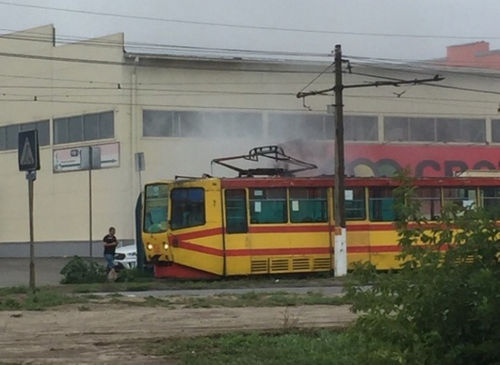 Утром в понедельник в Волжском произошел пожар в трамвае