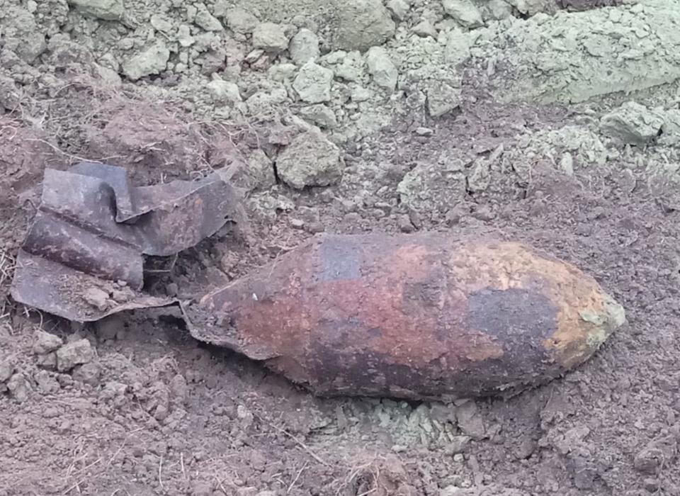 Фугасную бомбу времён войны нашли в посёлке Солнечном Волгограда