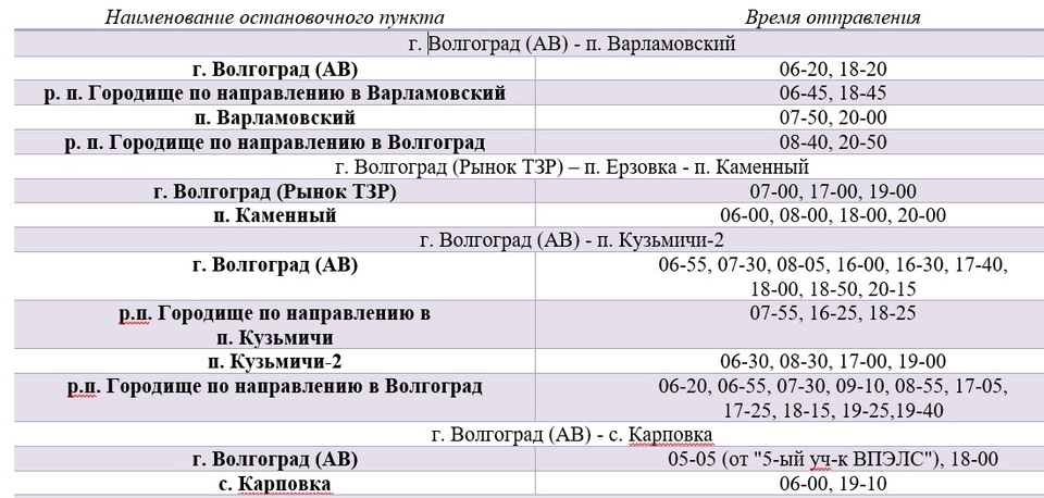 Расписание маршруток волгоград ахтубинск