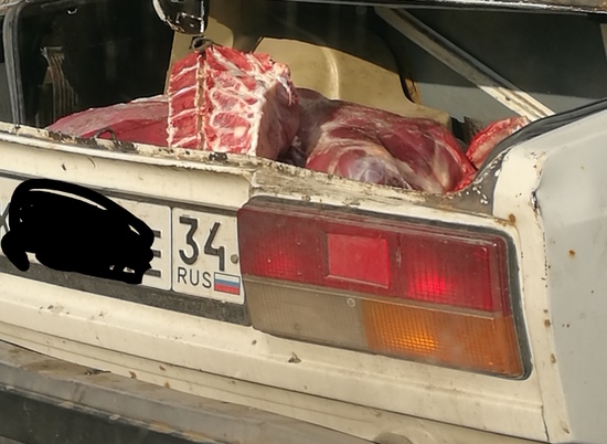 В Волгограде продают опасное мясо из багажника