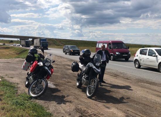 Волгоградцы-участники всероссийского мотопробега "ВВместе" прибыли в Саратов