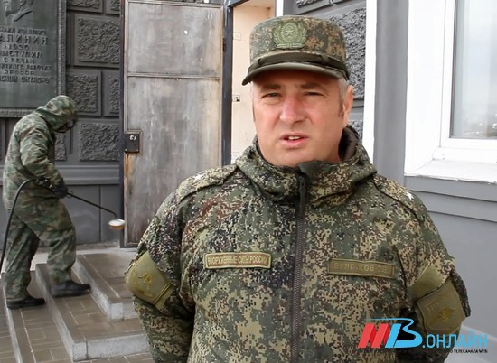 Военные провели дезинфекцию территории «Красного октября» в Волгограде