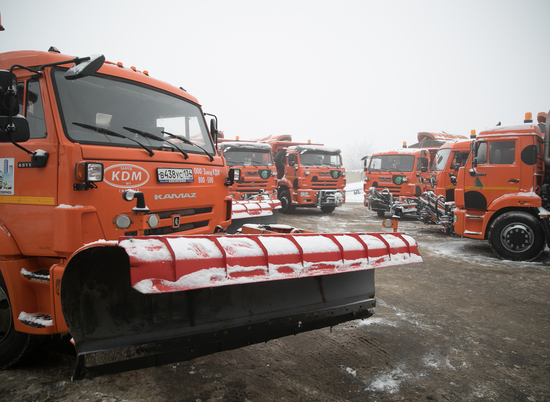 В Волгограде на обработку дорог от гололедицы вышли свыше 30 единиц спецтехники