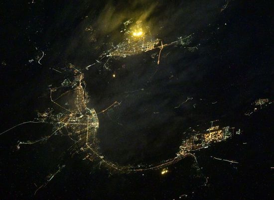 Опубликован новый снимок ночного Волгограда с МКС