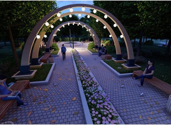 В сквере Михайловки хотят создать декоративные арки с подсветкой