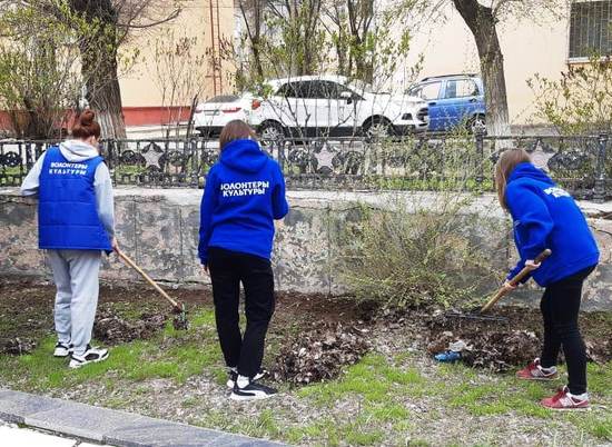 В Волгограде волонтёры приводят в порядок территории у памятников