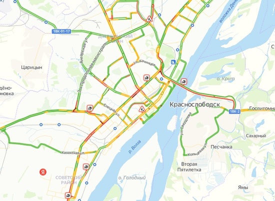 9-балльные пробки образовались в пятницу в Волгограде