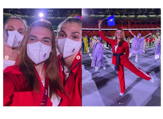 Волгоградская ватерполистка Анастасия Федотова поделилась фото с открытия Олимпиады в Токио