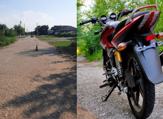 В Волгоградской области после катания на мотоцикле пострадал подросток