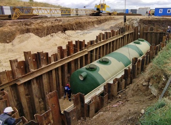 В Кировском районе Волгограда установили 12-тонный модуль для очистки ливневых стоков