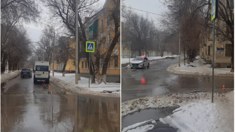 На юге Волгограда микроавтобус сбил 68-летнюю женщину на переходе