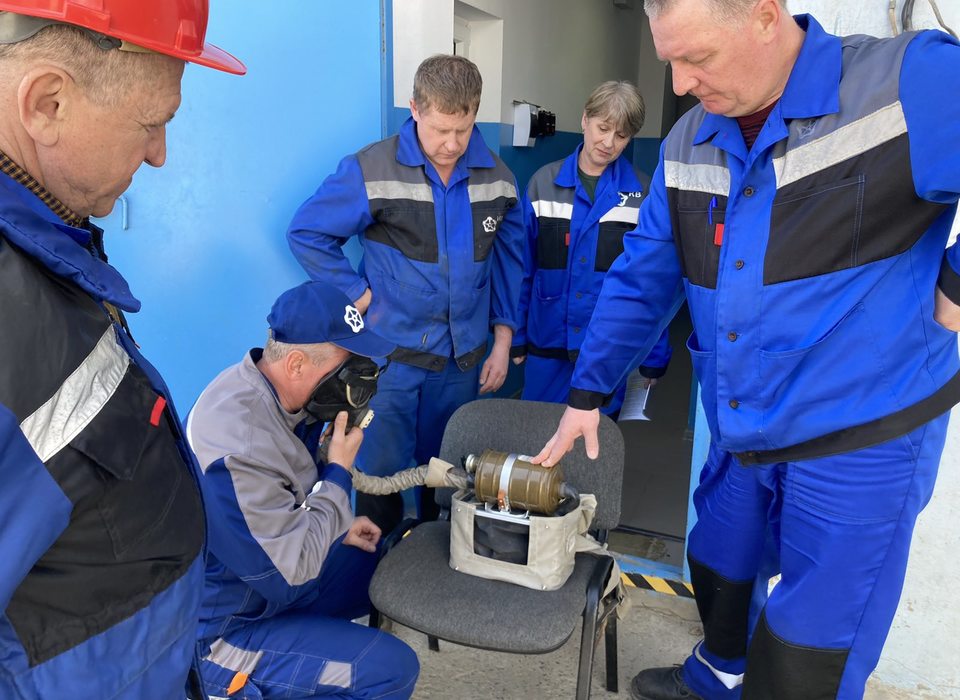 В Волгограде спасатели провели тренировку на Северных очистных сооружениях