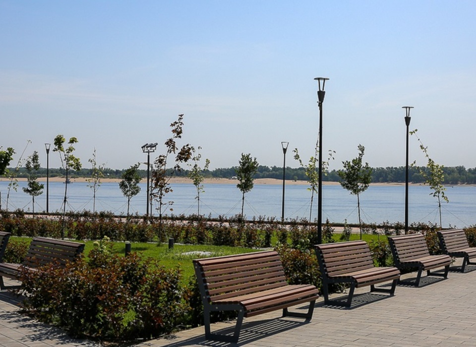 В Волгограде открыли новую прогулочную зону на нижней террасе Набережной