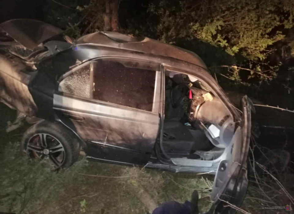 В Волгоградской области водитель иномарки погиб, врезавшись в дерево