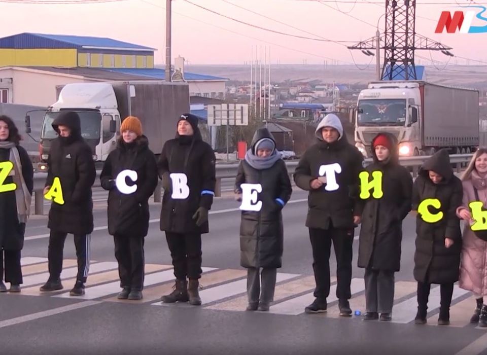 Под Волгоградом сотрудники Госавтоинспекции провели акцию "Засветись!"