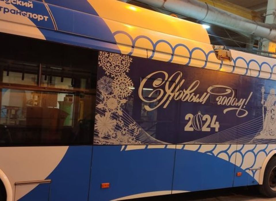 В Волгограде на маршруты вышли первые новогодние автобусы и троллейбусы