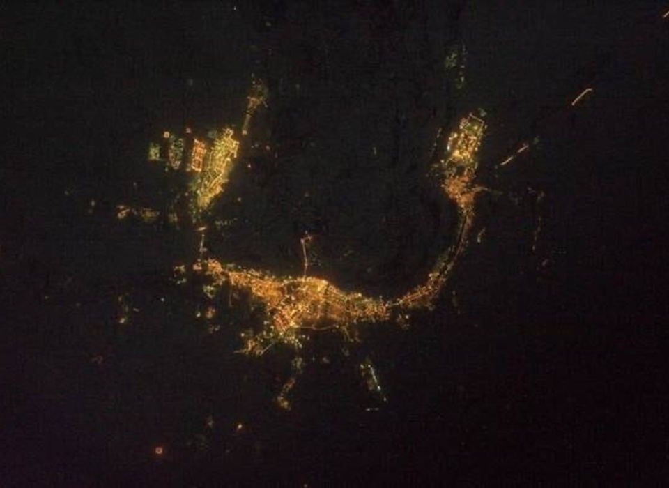 Ночной Волгоград сфотографировали из космоса