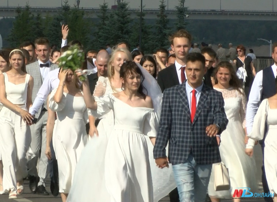 В Волгограде в свадебном фестивале приняли участие 50 пар молодоженов