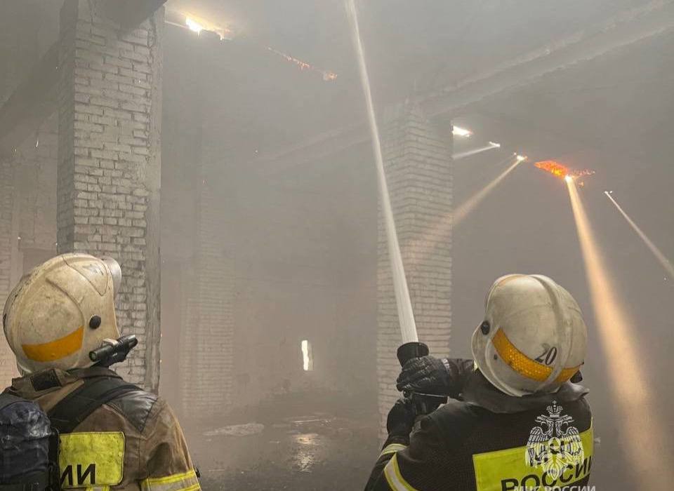 В Волгограде потушили пожар на площади 500 кв. м.