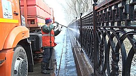 Как коммунальщики «умывают» Волгоград после зимы • Актуальное интервью, выпуск от 19 марта 2020