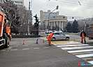 В центре Волгограда обновили пешеходные зебры