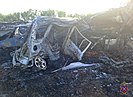Водитель сгорел в попавшей в ДТП машине на трассе под Волгоградом